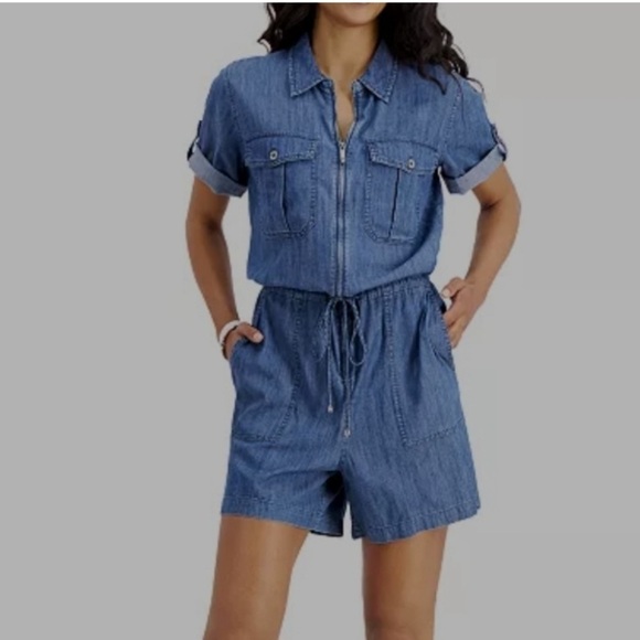 Tommy Hilfiger Pants - Tommy Hilfiger - Chambray Utility Romper- Size Large